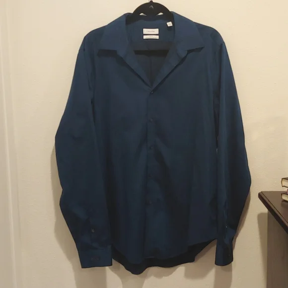 Calvin Klein Performance | Shirts | Calvin Klein Slim Fit Dress Shirt Neck  Size 7 Size 3637 | Poshmark